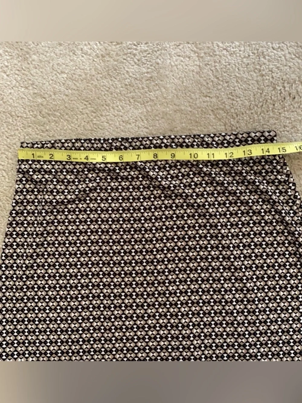 Max Studio Neutral Print Mini Skirt - Picture 5 of 8